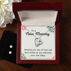 76 Forever Love Necklace and Cubic Zirconia Earring Set