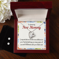 75 Forever Love Necklace and Cubic Zirconia Earring Set