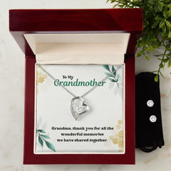 79 Forever Love Necklace and Cubic Zirconia Earring Set