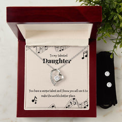 83 Forever Love Necklace and Cubic Zirconia Earring Set