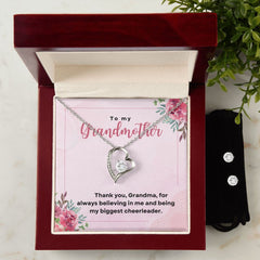 51 Forever Love Necklace and Cubic Zirconia Earring Set