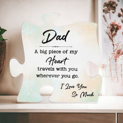 Dad A big Piece Of My Heart Acrylic Puzzle Plaque