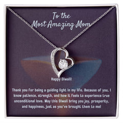 To The Most Amazing Mom I Forever Love Diwali Necklace Set