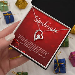 To My Soulmate Dazzling Forever Love Necklace, Perfect Valentine's Day Gift for Her