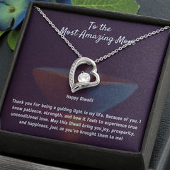 To The Most Amazing Mom I Forever Love Diwali Necklace Set