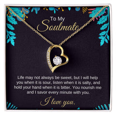 To My Soulmate I love you Forever Necklace, Perfect gift for her