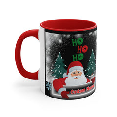 Customize your own Christmas Santa Accent Coffee Mug, 11oz