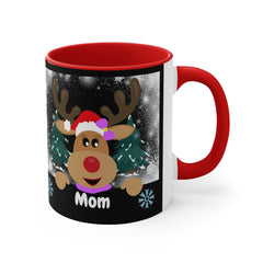Personalize your name Christmas Accent Coffee Mug, 11oz