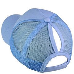 ADJUSTABLE PONYTAIL BASEBALL HAT- PONYCAP