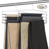 4-Tier Non Slip Metal Clothes Hanger, 2 Pack
