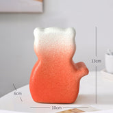 Cute Cat Back View Ceramic Vase