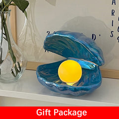 Ceramic Shell Pearl Night Lamp