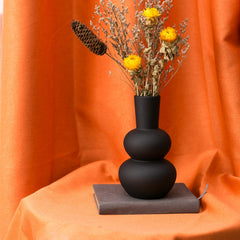 Flower Vase Ceramic Vases for Decor, Flower Vase for Home Decor Living Room, Home, Office, Centerpiece,Table and Wedding Black