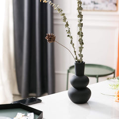Flower Vase Ceramic Vases for Decor, Flower Vase for Home Decor Living Room, Home, Office, Centerpiece,Table and Wedding Black