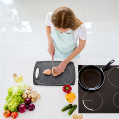 Cooking Cutting Boards - 3 Set - Warrior Strength Small to Extra Large Cutting Boards for Kitchen, Meat, Vegetables - Dishwasher Safe, Juice Groove, Non-Slip Rubber Chopping Board Set