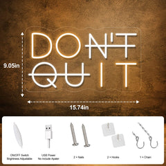 Don't Quit LED Neon Sign for Wall Decoration