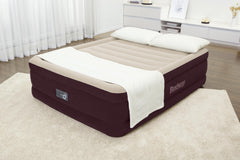 Maroon 20" Queen Air Mattress with Built-in Pump