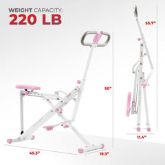Row-N-Ride Squat Assist Trainer for Glutes Workout With Adjustable Resistance, Easy Setup & Foldable Exercise Equipment, Glute & Leg Exercise Machine