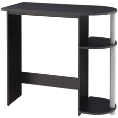 Computer Desk w/ Built-in Shelves, Black