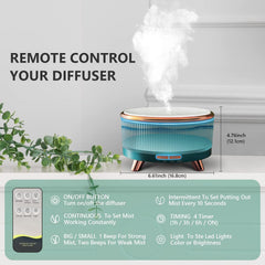 Essential Oil Diffusers with 15x10mL Oils, 500ml Diffuser, Aromatherapy Diffuser Ultrasonic Technology for Large Room, Home, Office
