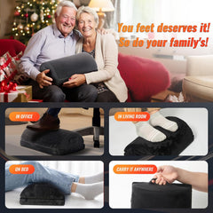 Heated Foot Rest Under Desk for Office Use at Home and Work, Adjustable and Portable Under Desk Footrest, Desk Foot Rest with Heated Foot Warmer, Padded Foot Stool Under Desk, Foam Office Foot Rest