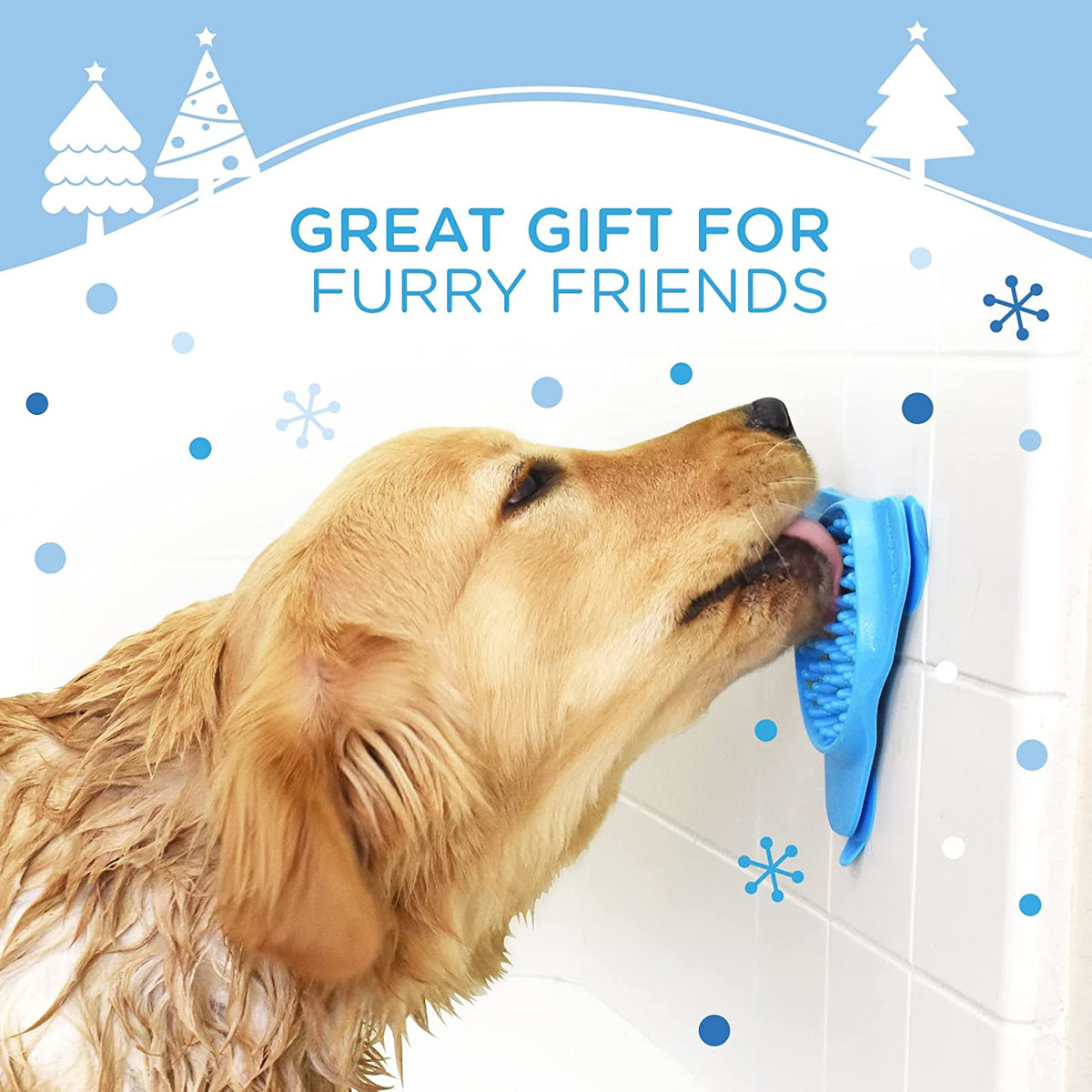 Lick Mat for Dogs, Puppies and Pets, Dog Lick Pad, Slow Feeder for Food, Treats, Blue