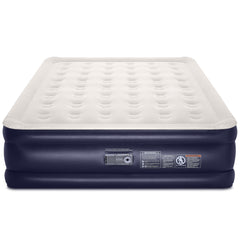 20" King Size Air Mattress with Built-in-Pump, Dark Blue