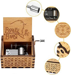 Beauty and The Beast Music Box, Valentine Christmas Birthday Anniversary Wooden Gift