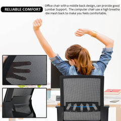Executive Chair w/ Lumbar Support & Swivel, 250 lb. Capacity