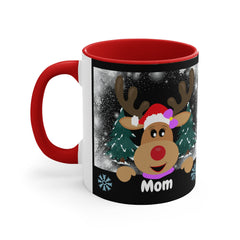 Personalize your name Christmas Accent Coffee Mug, 11oz