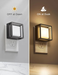 LED Night Light, DORESshop Night Lights Plug Into Wall 2 Pack with Dusk-to-Dawn Sensor, Dimmable Nightlights, Adjustable Brightness for Bathroom, Hallway, Bedroom,Kids Room,Stairway,Soft White 3000K
