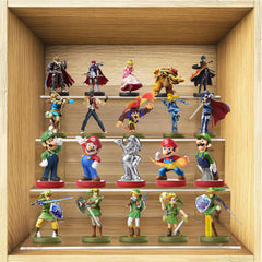 Clear Acrylic Display Riser Shelf for FUNKO POP, Perfume Organizer and Pokemon Amiibo Action Figure Holder, 9 in Makeup Organizer, Collection Display Stand