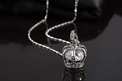 Jewelry Women's Queen and Pendant Necklace 3 Lays Rose Gold/Platinum, Silver