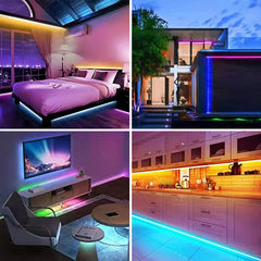 LED Strip Lights 32.8ft-Roll, Music Sync Color Changing 5050 RGB Lights,Built-in Mic