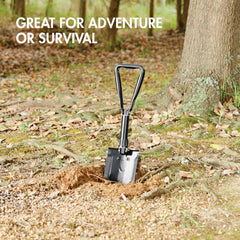 Heavy Duty Steel Folding Shovel, Black