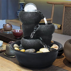 8" Indoor 3-Tier Cascading Tabletop Fountain