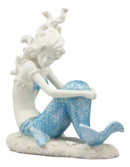 Beautiful Atlantis Goddess Princess Mermaid Sitting Figurine