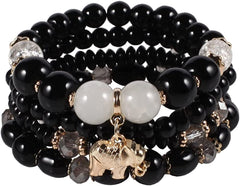 Bohemian Bracelets for Women Stretch Multilayer Colorful Beads Bracelet