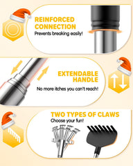 Stocking Stuffers for Men Women Back Scratcher - Mens Gifts for Women Adults Extendable Long Handle Metal Scratchers Funny White Elephant Gifts Useful Gadgets Practical Unique Christmas Gag Gift Ideas