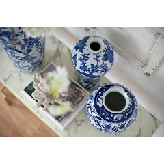 Blue & White Bird Vase