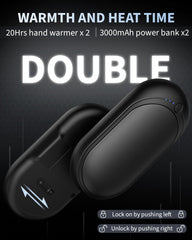 Hand Warmers Rechargeable,  2 Pack 6000mAh Portable Electric Handwarmers, Reusable USB Pocket Heater Great for Raynauds, Hunting, Golf, Camping, Christmas Outdoor, Women Mens Warm Gifts