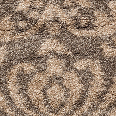 Florida Desmond Damask Plush Shag Area Rug, Smoke/Beige, 3'3" x 5'3"