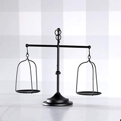 Farmhouse Scale Candleholder -Unique Centerpiece Stand w/ Vintage Style