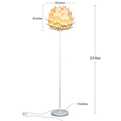 LED Floor Lamp, Great w/ Multi-Panel Wooden Shade