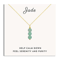green jewelry  crystal necklace with jade beads, green necklace crystal pendant necklace as spiritual jewelry