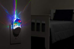 LED Night Light-Plug-in, Color Changing, Light Sensing, Auto On/Off, Features Soothing Oceanic Image of Coral Reef & Clown Fish