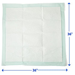 36" x 36" Quilted Bed Pads, Large Disposable Underpads, 50 Per Case