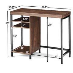 Park Cube Storage Desk, Canyon Walnut