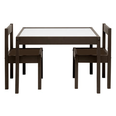 3 Piece Dry Erase Activity Table Play Set - Espresso, 25''x19''x18''
