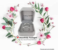 New Sterling Silver Couple Rings Set, Adjustable, I Love You Wedding Rings